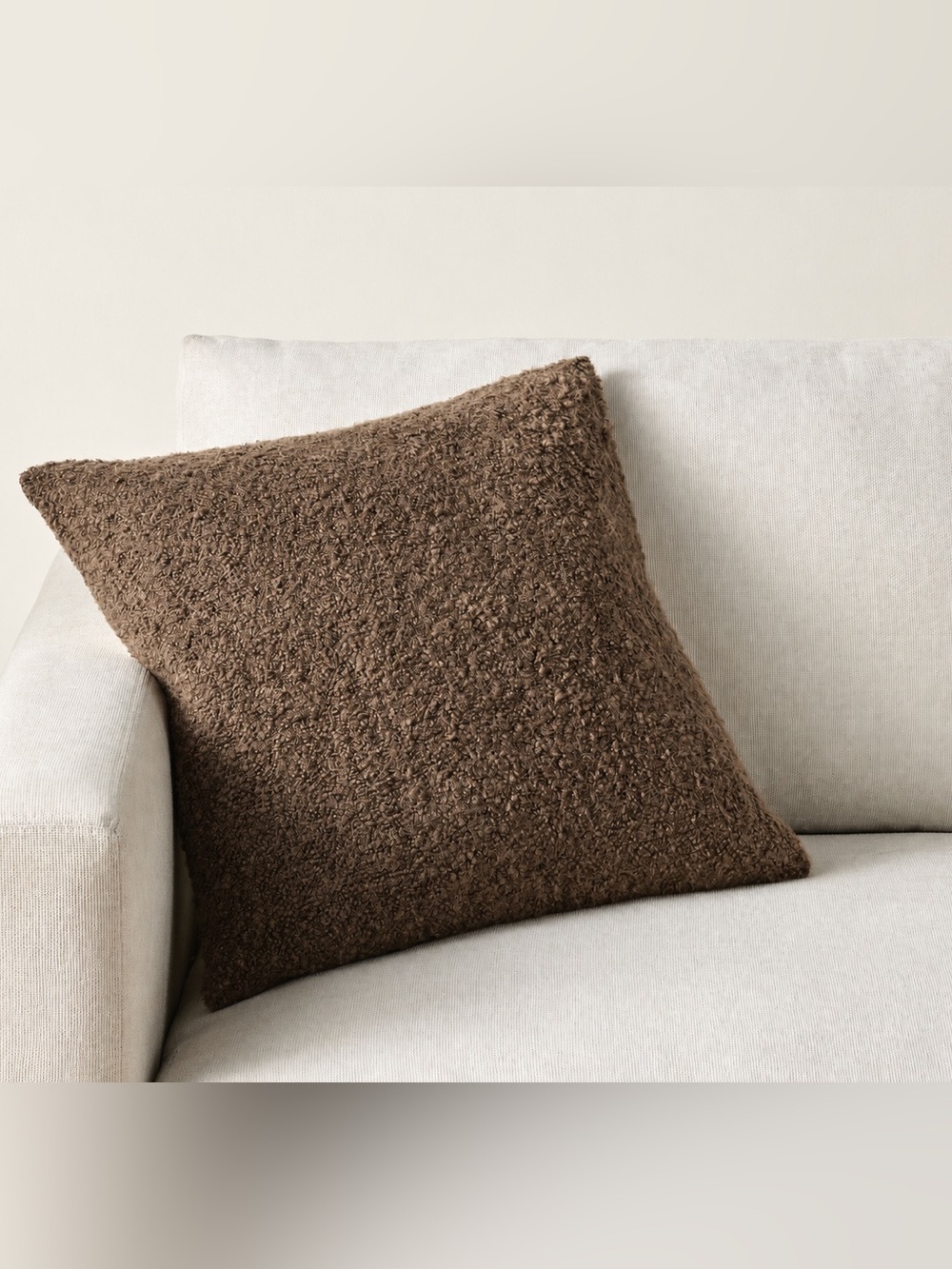Pottery Barn Set of 2 Pillow Covers Boucle Chocolate Brown 20x20 NWT Covers Only